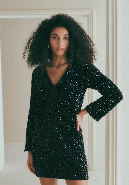 sezane sequin dress Annabeth Dress