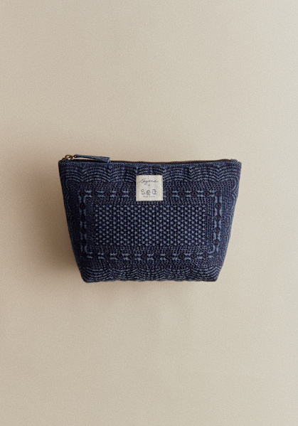 Denim Tote Bag - Sézane x SEA NY - Embroidered Blue Denim - GRS