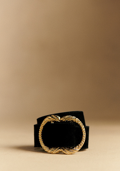 Cécile Belt - Patent Black - Bovine leather - Sézane display picture 3