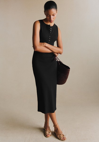 bec and bridge black linen dress Eternity Scoop Maxi Dress in Black main image 0