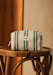 Ecru Sage green stripes