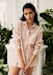 Imprimé Vichy Floral Beige 