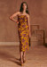 Flowers on ochre background