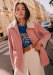 Pink with wool collar