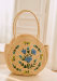 Raffia Embroidery Multicoloured Flowers