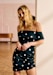 Ecru Polka Dots on Black