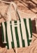 Ecru Green Stripes