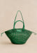 Raphia  cuir vert vif