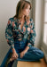 Navy maxi flowers