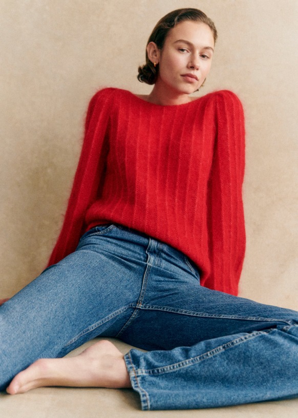Pull rouge sezane outlet