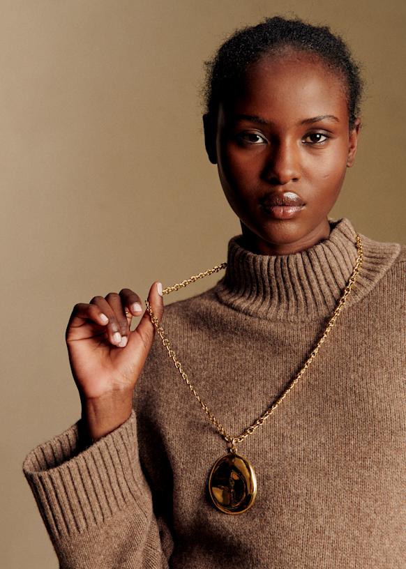 Ariana Necklace - Gold - Majority recycled brass - Sézane