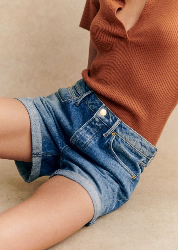 Niels Shorts Denim Organic Cotton Sezane