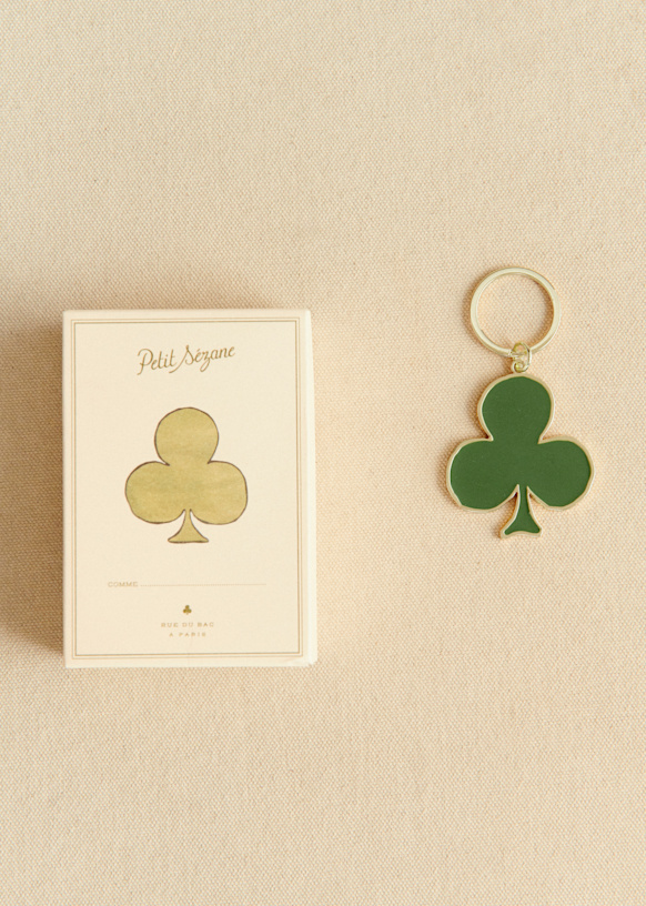 シャムロック・キーホルダー - グリーン - エナメル - Sézane