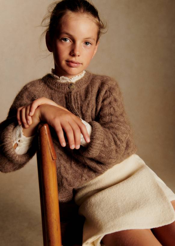 Orion Cardigan - Mottled camel - Alpaca - Sézane