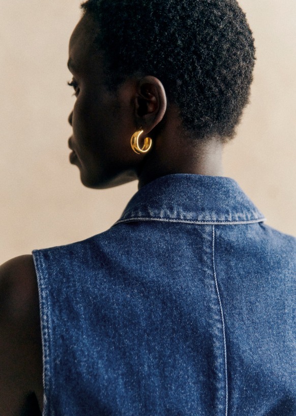 Antonina Jacket - Dark Blue - Organic cotton - organic