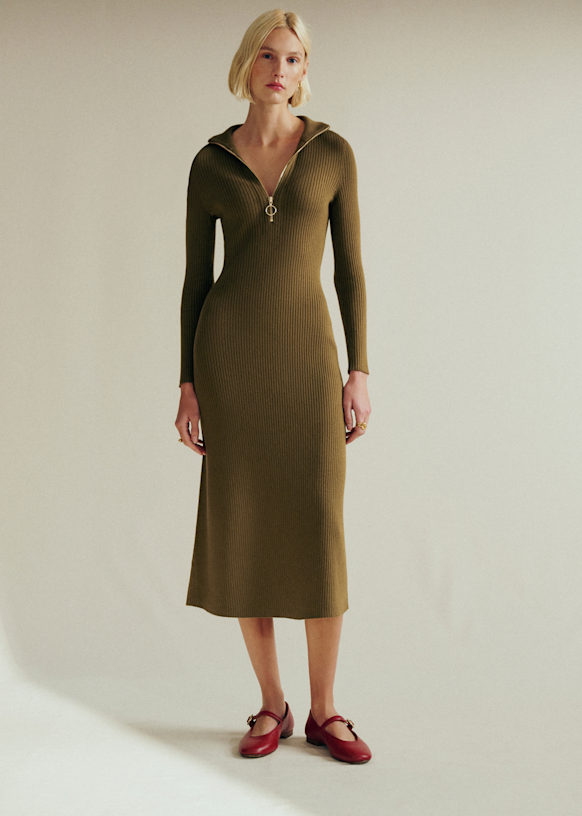 日本未入荷 SEZANE ROBE GILLY セザンヌ　ワンピース Gemini Dress - Black - Viscose ECOVERO™ LENZING™ - Sézane