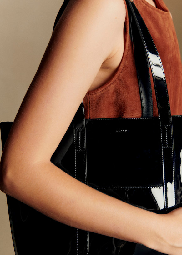 t_weekend  Woman グレー トッズ ウェーブ バッグ レザー バッグ ミディアム