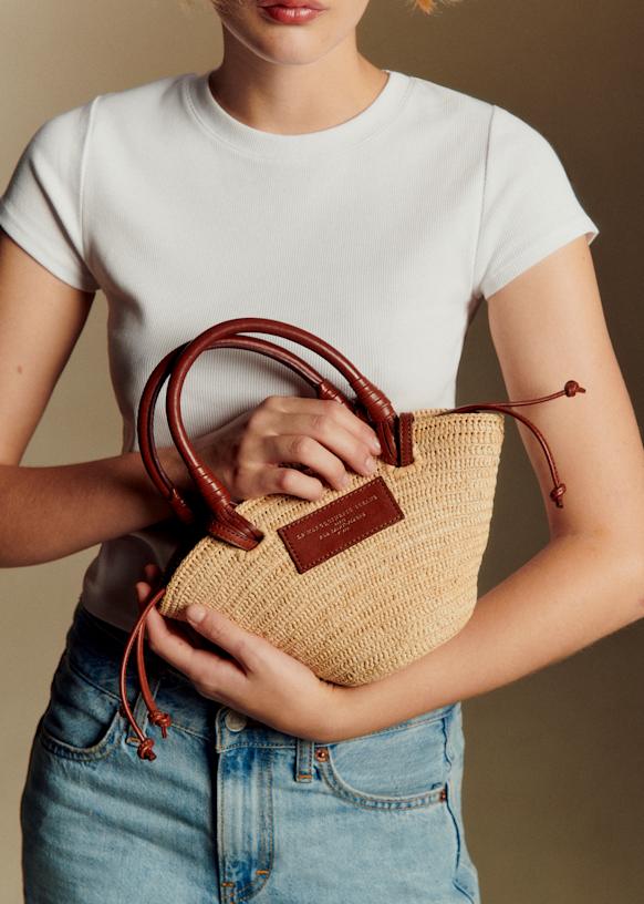 Justine Mini バスケット - ナチュラルラフィア - ラフィア - Sézane