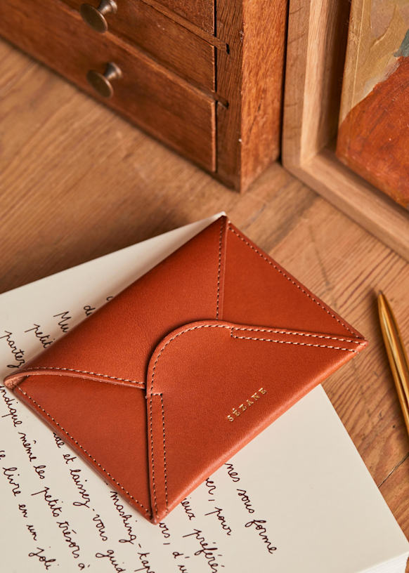 Olivia Card Holder Camel Sezane