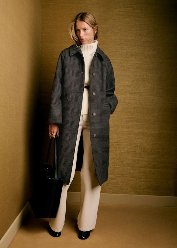 Clyde Coat - Light Beige - Organic Cotton - Sézane