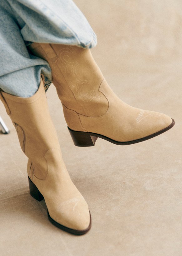 Ivana Low Boots - Sandstone - Bovine leather - Octobre Éditions Ivana Low Boots - Sandstone - Bovine leather - Octobre Éditions