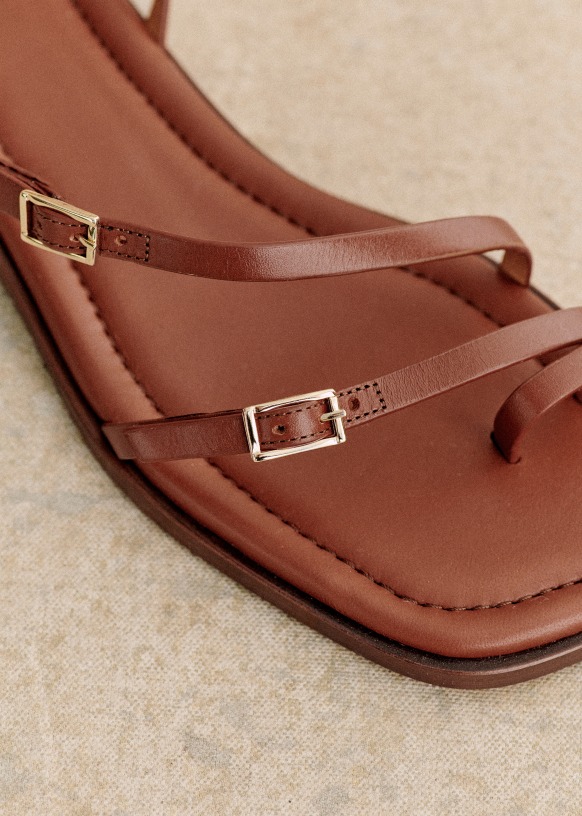 Amelia low sandals - Smooth Black Heritage - Vegetable