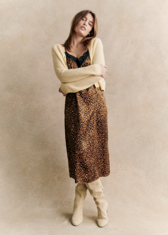 Nassima Dress - Leopard - Silk - Sézane