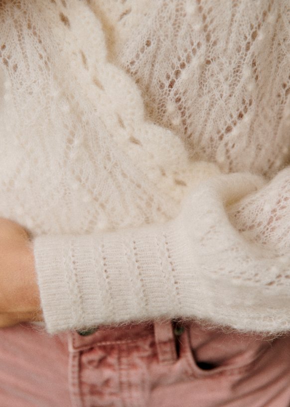 Nathalia Jumper - Ecru - Wool - Sézane