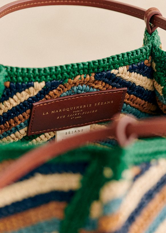 Mara Basket - Natural Raffia Embroidery - Raffia - Sézane