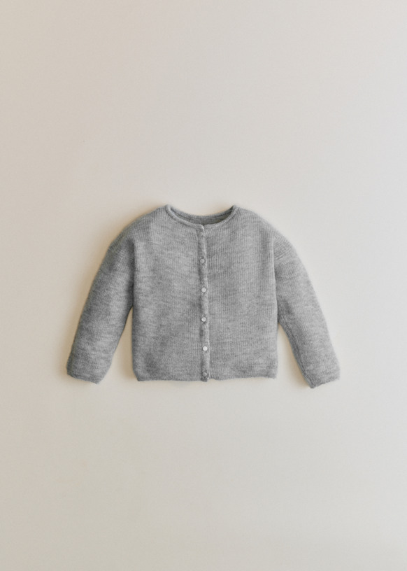 Gaspard Cardigan - Mottled Grey - Super kid mohair - Sézane