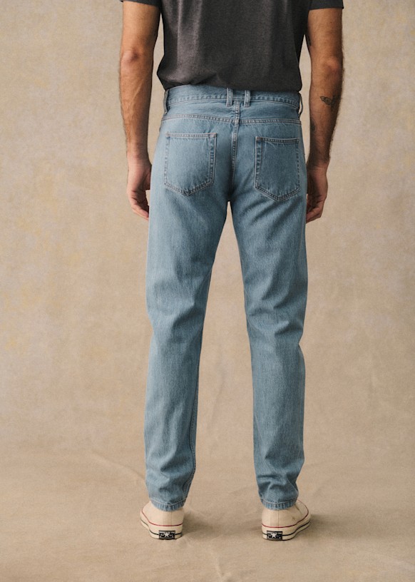Kurt Straight Jeans - Faded Denim - Cotton - Sézane