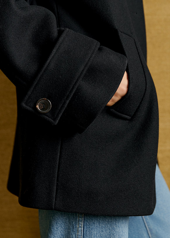 Jacques Coat - Black - Wool - Sézane