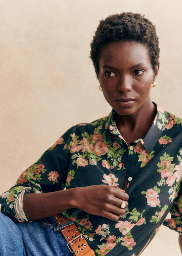 Pierro Shirt - Large Bouquet print - Cotton - Sézane