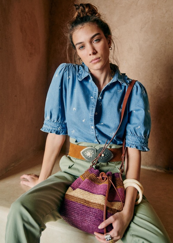 sac raphia sezane
