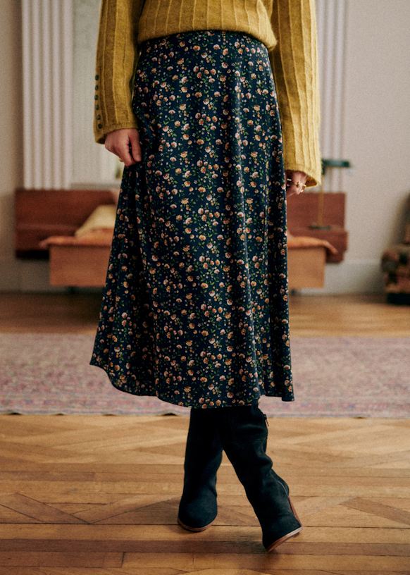 Tabata Skirt - Large Bouquet print - Viscose - Sézane Tabata Skirt - Large Bouquet print - Viscose - Sézane