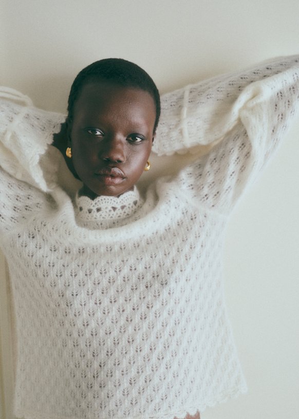 Wanda セーター - ヴィンテージブルー - キッドモヘア - Sézane