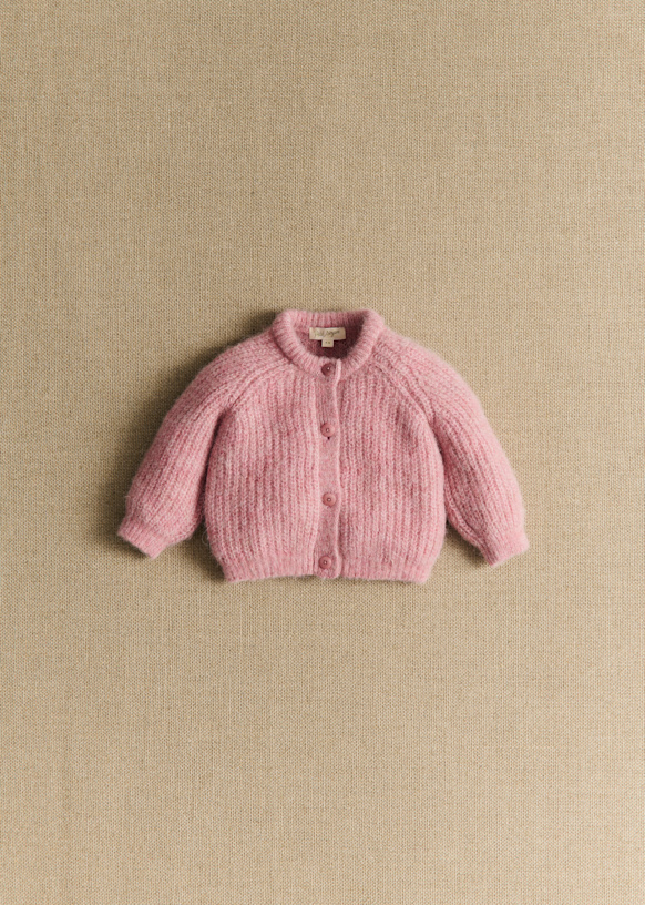 Emile Cardigan - Mottled Pink - Alpaca - Sézane