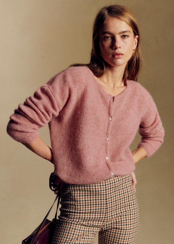 Gaspard Cardigan - Burgundy - Super kid mohair - Sézane