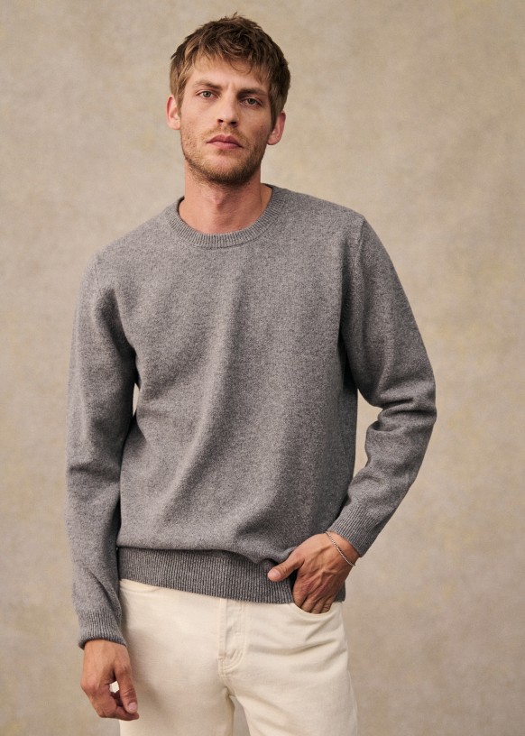 Pull gris chiné sale