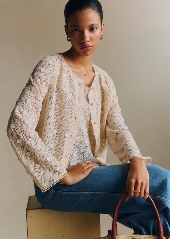 Nora Shirt - Ecru Guipure Lace - Organic cotton - organic textile