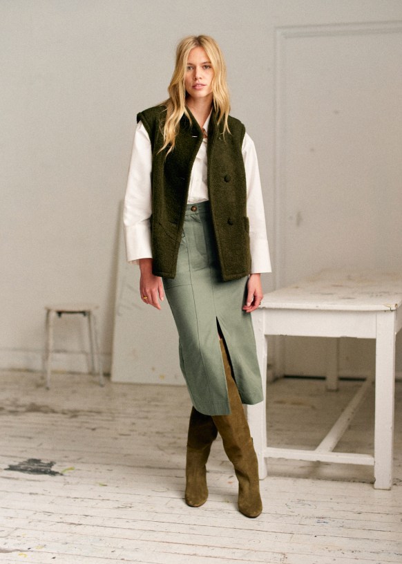 Carlo Jacket Khaki Virgin wool Sezane