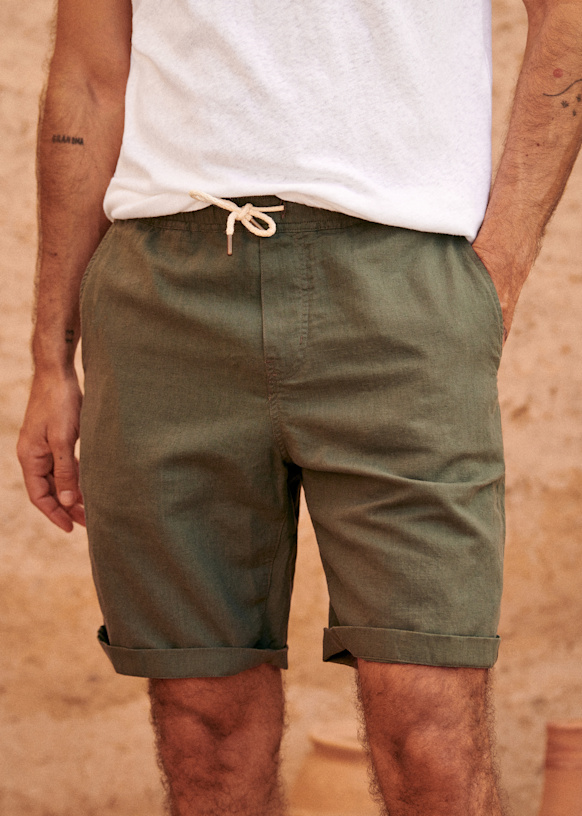 Reed Shorts - Blue - Linen - Octobre Éditions