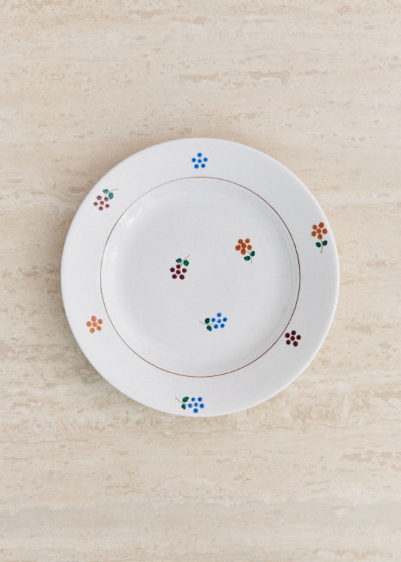 Assiettes De Porte Décoratives Anciennes 'Fleur De Prairie' - Céramique Blanche - 30 Cm X 7,5 Cm - Neuf En Boîte (endommagée)