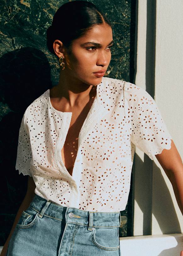 Chemise MANON - Broderie Unie Ecru