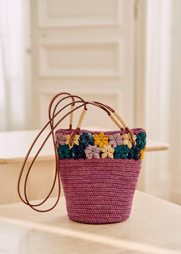 Josie Basket Bag - Natural Flower Raffia - Raffia - Octobre Éditions