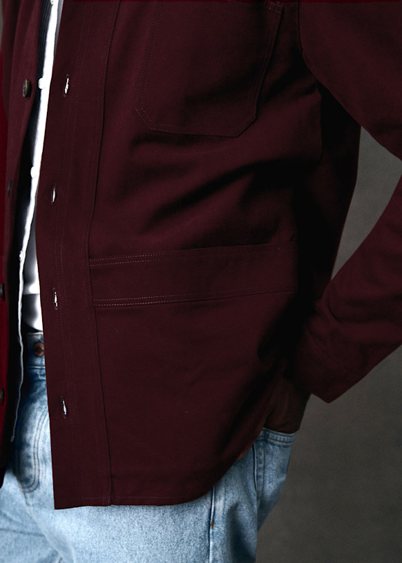希少色 Wind Armor シープスキン 茶芯 テーラードジャケット ボルドー Will Jacket - Clay Green - Organic cotton - organic textile