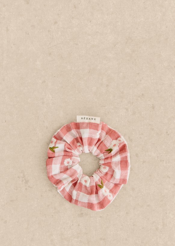 ? NWOT Sézane Red Gingham Pattern Scrunchie Picnic Holiday ? NWOT Sézane Red Gingham Pattern Scrunchie Picnic Holiday main image 4