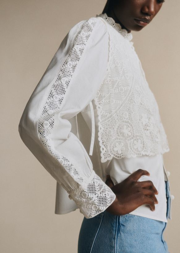 Beryl シャツ - Sézane x SEA NY - エクリュ - オーガニックコットン