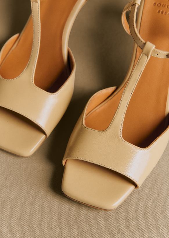 Selena サンダル - ヴィンテージ 麻ひも - 牛革 - Sézane