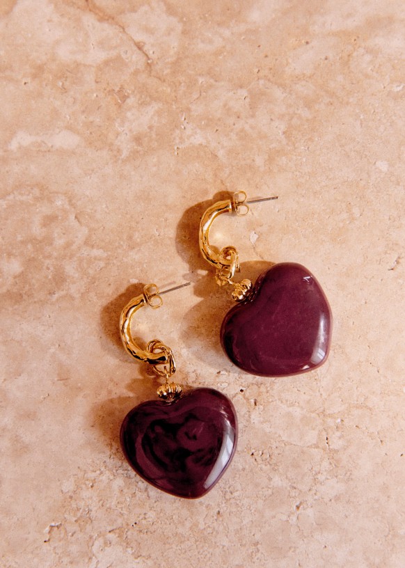 Louis Vuitton Inclusion Heart Earrings - Gold-Tone Metal Drop